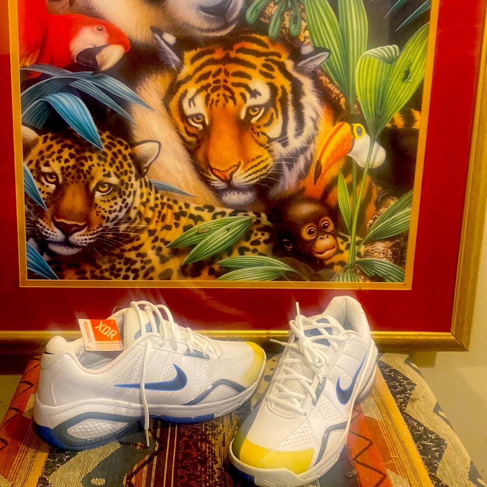 White And Blue Sneakers